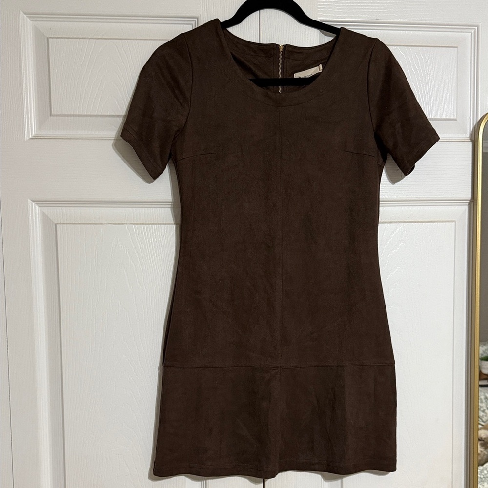 Paper Crane Chocolate Brown Mini Dress
